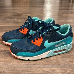 Nike Air Max 90 Teal/Orange Size 8.5